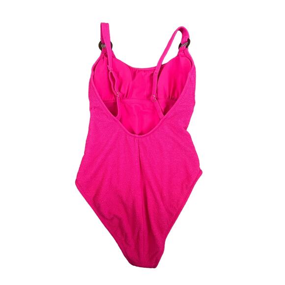 New Shade & Shore Hot Pink One Piece Swimsuit Small - Picture 2 of 4